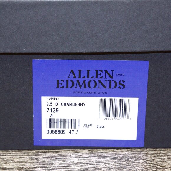 * NIB * $495 Allen Edmonds HUMBLE Boot 9.5 D Cranberry Suede *add $15 new Trees - Picture 11 of 14